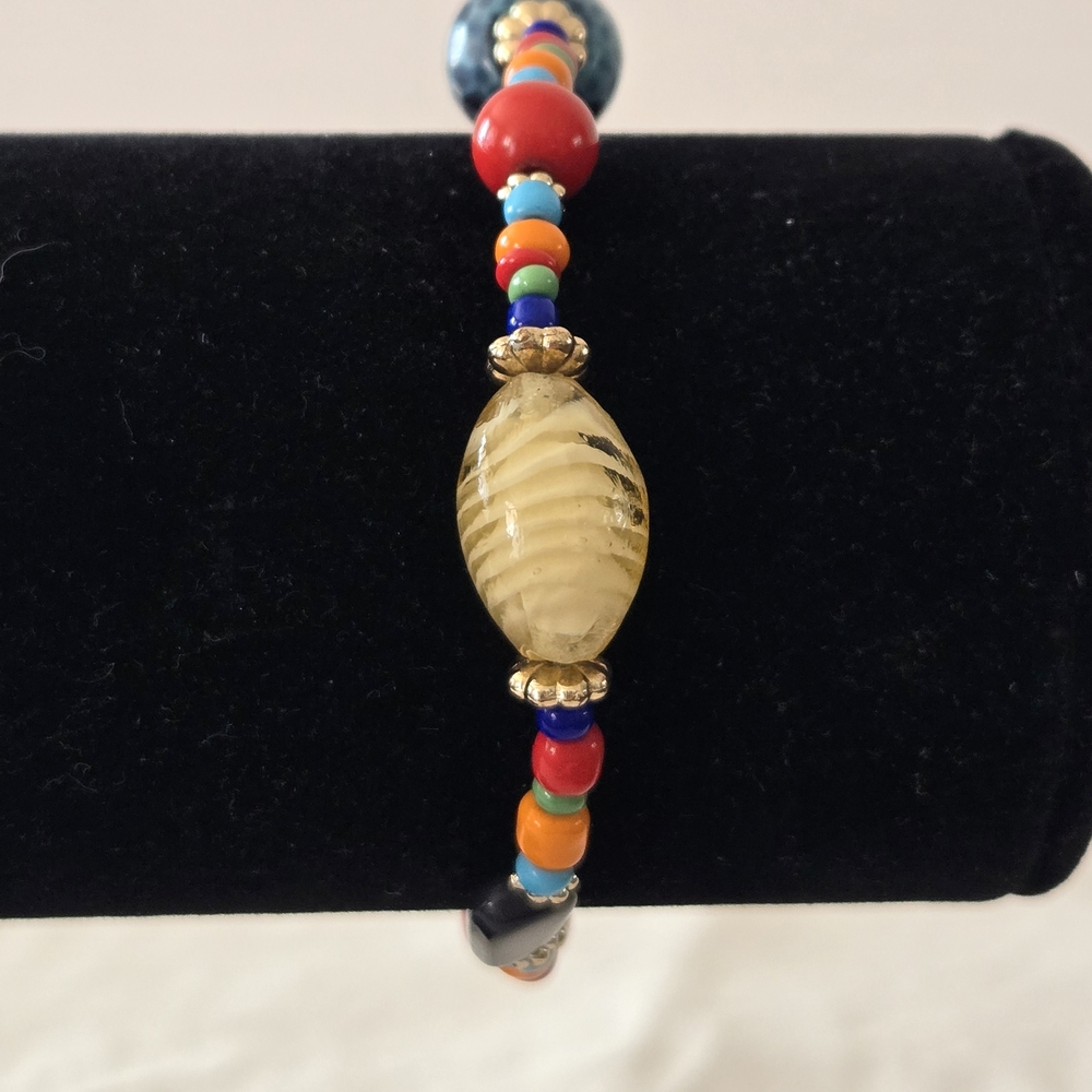 Murano Multicolor Beaded Bracelet - Picture 10 of 10